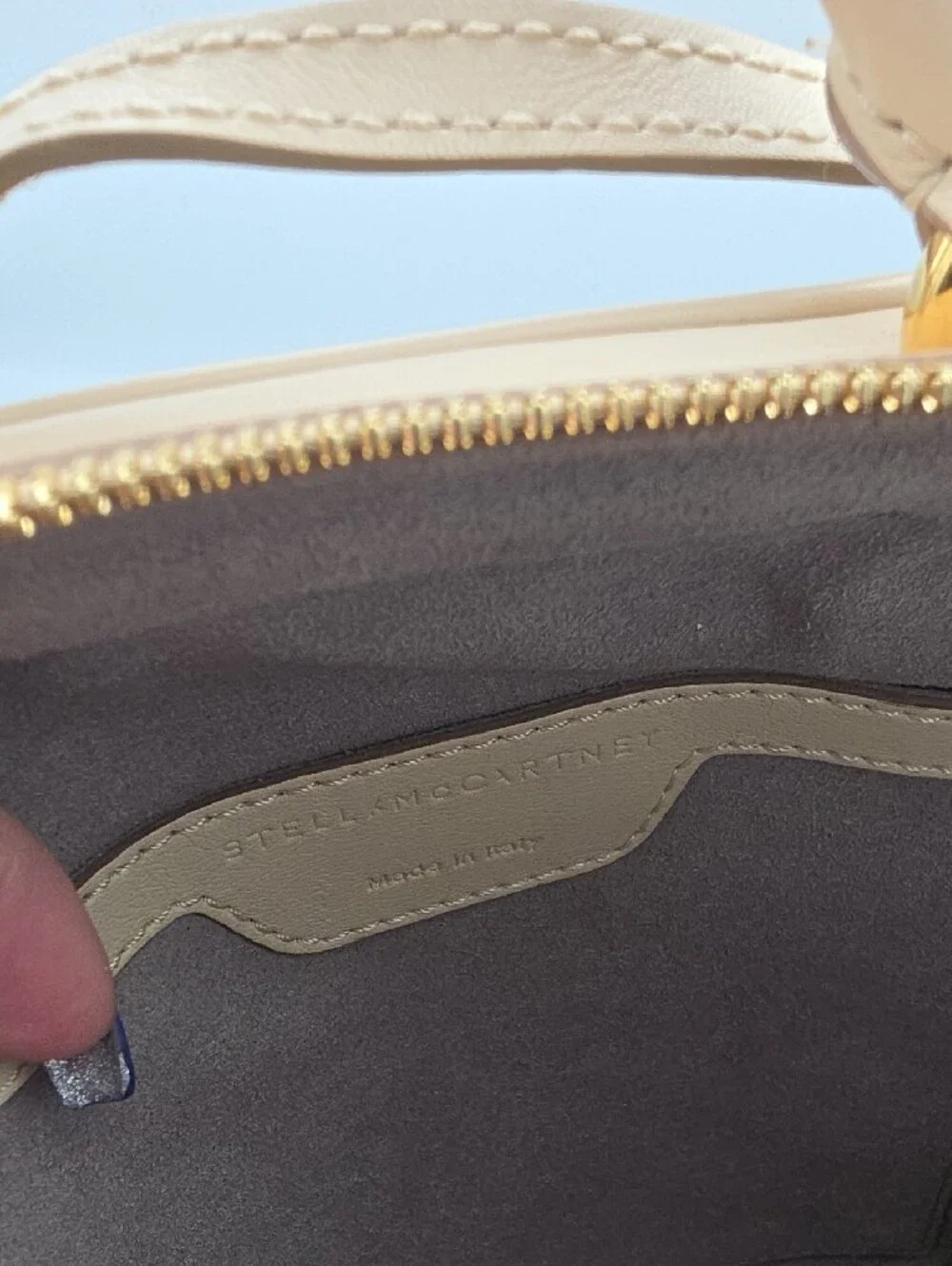 Stella McCartney Neutral Beige Star Quilted Mini Backpack W/ Gold (EUC)✨️🌟✨️